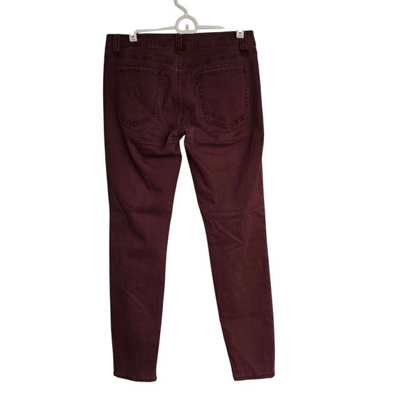 Women's Cabi Bordeaux Skinny Burgundy Denim Jeans Style #919 | Size 4 - Picture 3 of 10